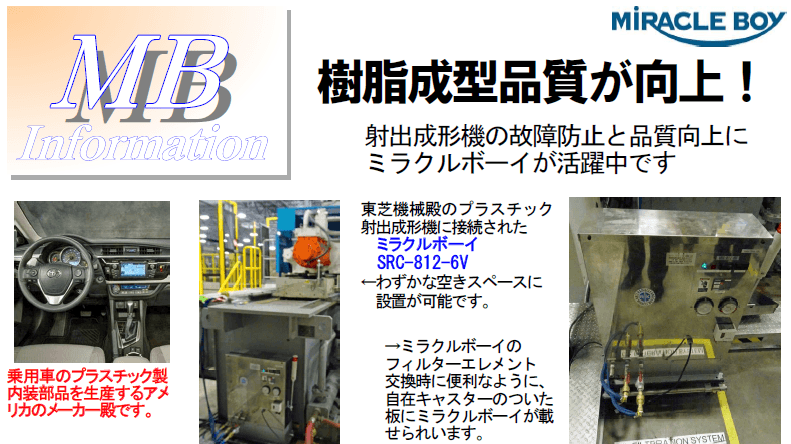 射出成型機導入事例